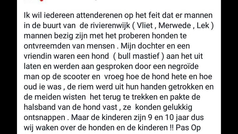 Man probeert hond van jonge meisjes af te pakken