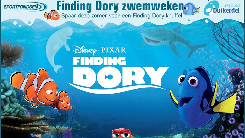 Finding Dory Zwemweken in Zwembad Duikerdel