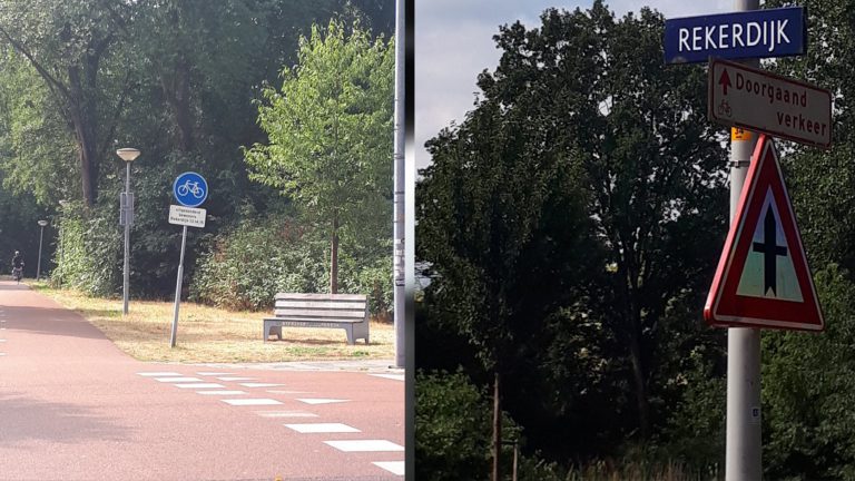 Politie controleert op bromfietsers op fietspad Rekerdijk