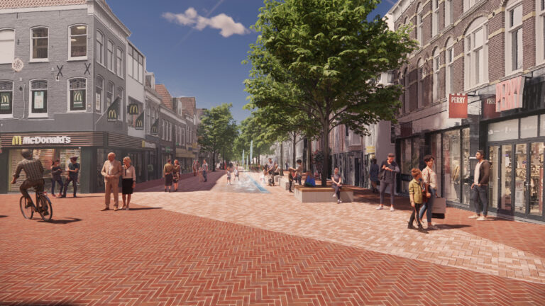 Laat-west in Alkmaar wordt voetgangerszone met rechte groenstrook