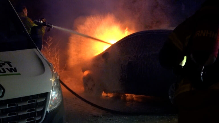 In Heerhugowaard geparkeerde Fiat valt ten prooi aan vlammen