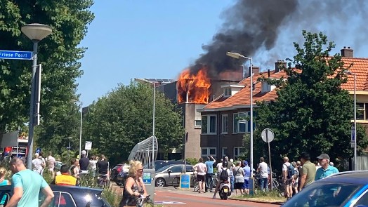 Appartement aan Frieseweg in Alkmaar uitgebrand
