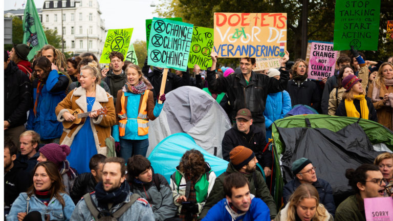 XR-protestmars van Alkmaar naar A12-blokkade op 9 september