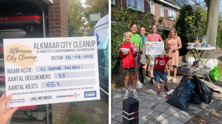 Al tientallen kilo’s zwerfvuil opgeruimd tijdens de Alkmaar City Cleanup week