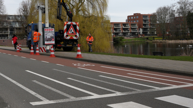Flexflitser van OM terug aan de Vondelstraat in Alkmaar