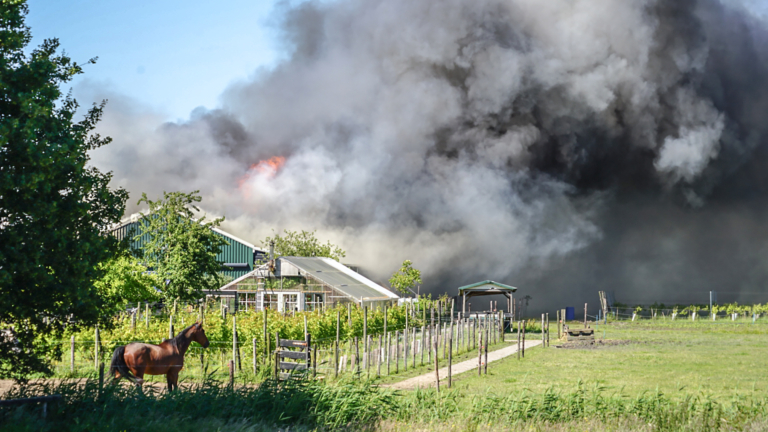 Schuur zorgboerderij Schermerhorn gaat verloren bij flinke brand