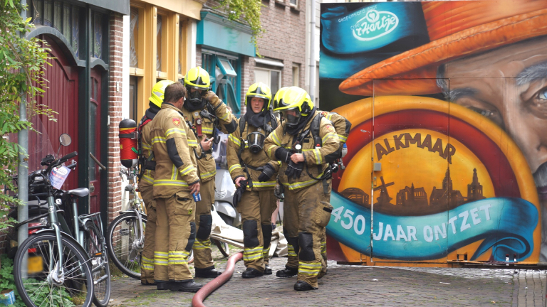 Brand in opslag in de binnenstad Alkmaar