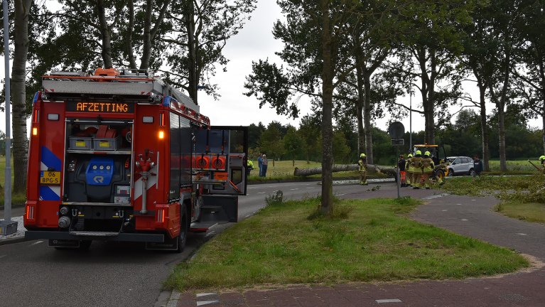 Boom valt dwars over Ypesteinerlaan in Heiloo