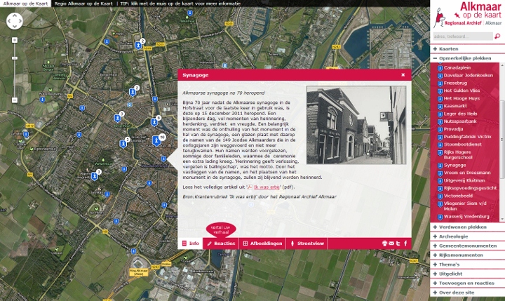 Regionaal Archief Alkmaar webpage