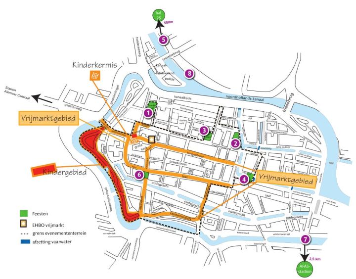 20140422 koningsdag alkmaar plattegrond